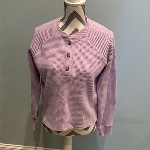 Old Navy Purple Waffle-Knit Sweatshirt